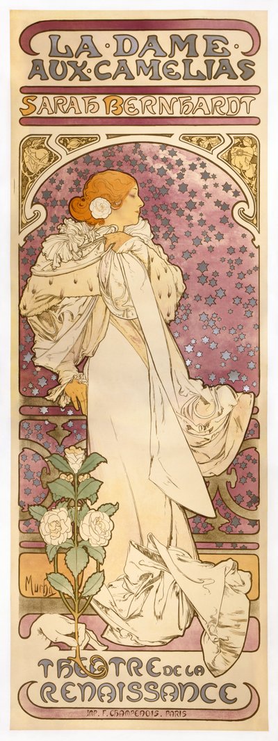 The Lady of the Camellias by Alphonse Mucha